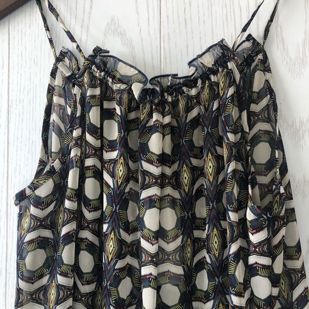 NWT RO&DE Geometric Pattern Ruffle Detail Top - Picture 7 of 8